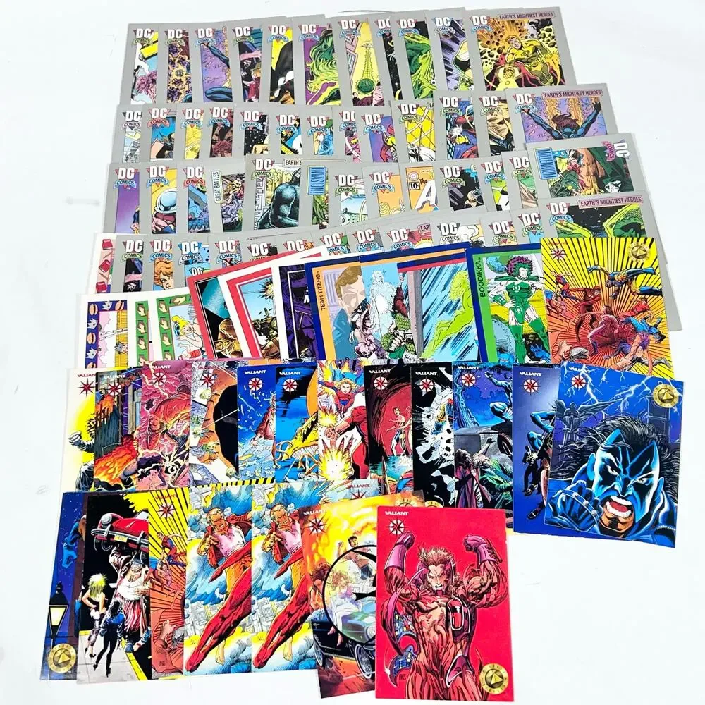 Vintage DC Comics Marvel Upper Deck Valiant Card Lot of 130+ Trading Cards